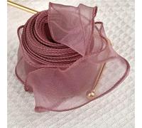 Nastro di organza, Nastro di organza in filato a coda di pesce, larghezza 4 cm, multicolore, diverse misure(5,2.2m)