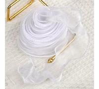 Nastro di organza, Nastro di organza in filato a coda di pesce, larghezza 4 cm, multicolore, diverse misure(1,10m)