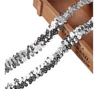 Nastro di paillettes, Nastro con finiture in paillettes multicolore 20 mm x 1 metro di elasticità(10)