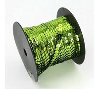 Nastro di paillettes, Nastro con paillettes rotonde da 6 mm multicolore 5-100 iarde(5 Olive Green,5 Yards)
