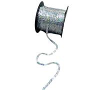 Nastro di paillettes, Nastro con paillettes sciolte circolari in PVC, larghezza 6 mm, multicolore, 5-100 iarde(Gray,100Yards)