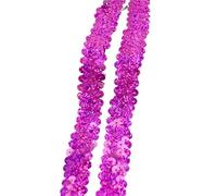 Nastro di paillettes, Pizzo elastico con paillettes metalliche Multicolor 2 cm 5 m 10 25 for abito da ballo fai te(Rose Red2,2cm-10Meters)