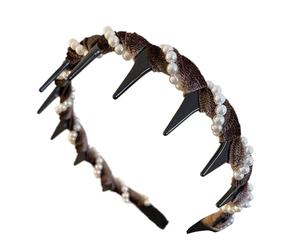 Nastro di perle per ragazze, ragazze, perline - fascia per capelli ondulati, conta perline, fascia per capelli, non antiscivolo, per accessori per feste