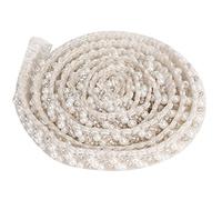 Nastro di Perle Vestiti Fatti a Mano Fai da te Accessori per Cucire Ricamati Decorazione per Cucire con Nastro di Pizzo(cm perla obliqua bianca , )