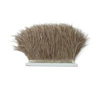 Nastro di piume di struzzo bianche e nere da 1 m, 5 m, 10 m, multicolore, per cucire, artigianato, vestiti, decorazioni, marrone, 10 m