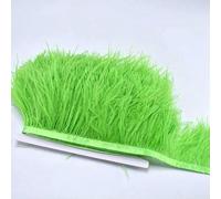 Nastro di piume di struzzo naturale da 8-10 cm, 2 m, bellissime piume da matrimonio, nastri di pizzo, decorazioni fai da te per feste, cucito, abbigliamento - verde