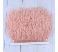 Nastro di piume di struzzo tinto, 1 iarda, varie frange di struzzo, 8-10 cm, piume per artigianato, accessori per cucire abiti/gonne, champagne intenso, 8-10 cm