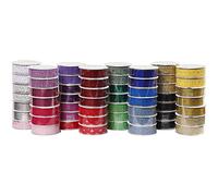 Nastro di pizzo assortimento, larghezza: 15 mm, colori assortiti, 56 x 3 m