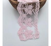 Nastro di pizzo, delicato nastro a corona per lavori di cucito e applicazioni decorative per abiti da sposa, larghezza 8,4 cm, 4,6 m/lotto (rosa)