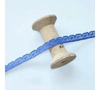 nastro di pizzo di cotone blu da 5 iarde, fatto a mano, patchwork, scrapbooking, artigianato fai da te, accessori per cucire abbigliamento - 1,4 cm, 5 iarde