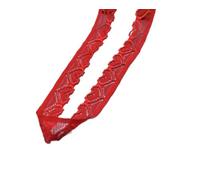 Nastro di pizzo， Nastro elastico in pizzo largo 18 mm, rifiniture a forma di cuore, for decorazioni da cucire(Red,5 Yards)