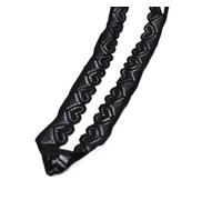 Nastro di pizzo， Nastro elastico in pizzo largo 18 mm, rifiniture a forma di cuore, for decorazioni da cucire(Schwarz,5 Yards)