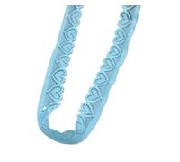 Nastro di pizzo， Nastro elastico in pizzo largo 18 mm, rifiniture a forma di cuore, for decorazioni da cucire(Sky Blue,10 Yards)
