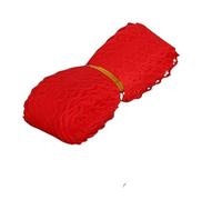 Nastro di pizzo， Pizzo 28 mm 5 iarde, tessuto for indumenti fai da te in pizzo non elasticizzato(Red)