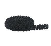 Nastro di pizzo， Pizzo 5 metri 8 mm passamaneria pizzo cucito oro argento intrecciato decorazione for la casa festa(Schwarz)