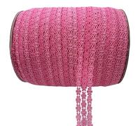 Nastro di pizzo， Pizzo 5 yards/lotto 25 mm tessuto di pizzo netto ricamato artigianale for cucire tessuto(04)