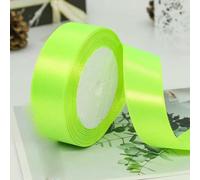 Nastro di raso 10/15/20/25/40/50 mm, 25 iarde/rotolo per matrimoni, compleanni, feste, fai da te, confezioni regalo, Natale, Halloween, artigianato, 57-verde fluo-20 mm