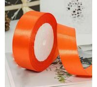 Nastro di raso 10/15/20/25/40/50 mm 25 iarde/rotolo per matrimoni, compleanni, feste, fai da te, confezioni regalo, Natale, Halloween, artigianato - 25 - rosso arancione - 10 mm