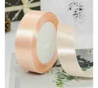 Nastro di raso 10/15/20/25/40/50 mm 25 iarde/rotolo per matrimoni, compleanni, feste, fai da te, confezioni regalo, Natale, Halloween, artigianato - 7-Champagne-50 mm