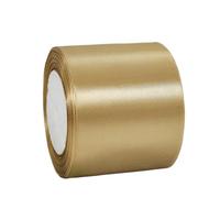 Nastro di Raso 100mm Marrone Oro, 22 Metri Nastro Doppio Raso per Artigianato, Natale, Decorazioni, Confezioni Regalo, Feste di Compleanno, Matrimoni, Bomboniere
