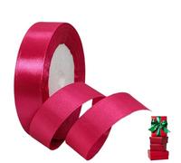 Nastro di Raso 20mm Rosso Rosa, 22 Metri Nastro Doppio Raso per Artigianato, Natale, Decorazioni, Confezioni Regalo, Feste di Compleanno, Matrimoni, Bomboniere