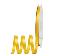 Nastro di Raso 6mm Oro Giallo, 92 Metri Nastro Doppio Raso per Artigianato, Natale, Decorazioni, Confezioni Regalo, Feste di Compleanno, Matrimoni, Bomboniere