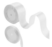 Nastro di Raso Bianco 5 cm x 22 m di Seta per Matrimonio, San Valentino, Compleanno, Lavori di Bricolage con 1 Nastro 1,2 cm x 22 m