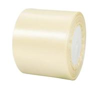 Nastro di raso bianco avorio, largo 22 m, per lavori artigianali, nastro da 75 mm, in tessuto bianco avorio, grande nastro in raso massiccio, in poliestere, doppio lato, auto per matrimoni, regalo