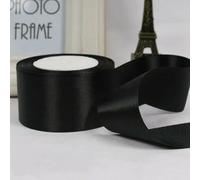 Nastro di raso bianco beige avorio rosa blu viola rosso bordeaux verde giallo arancione 6-10-12-15-20-25 mm fai da te artigianato cucito tessuto-nero-largo 25 mm