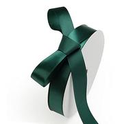 Nastro di raso da 100 yard, per regali, per Natale, matrimonio, San Valentino, battesimo, compleanno, festa, regalo, 15 mm, verde scuro