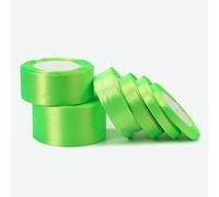 Nastro di raso da 25 iarde, 6 mm - 50 mm, fascia avvolgente, fiocco, fatto a mano, fai da te, decorazione per Halloween, Natale, matrimonio, compleanno, festa, verde chiaro, larghezza 38