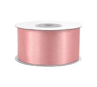 Nastro di raso da 38 mm x 25 m, colore a scelta in 3/6/12/18/25/38/50/75/100 mm, non stinge e lavabile, nastro per matrimonio, nastro per confezioni regalo, decorazione fai da te, salmone 720