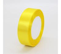 Nastro di raso giallo Napoli da 2,5 cm e 22,5 m, per confezioni regalo, bouquet floreali, decorazioni per feste di nozze