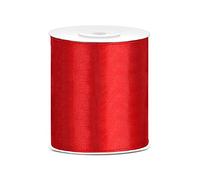Nastro di raso rosso, 25 m x 10 cm