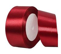 Nastro di raso rosso porpora da 22 m, largo 40 mm, nastro rosso scuro, nastro in tessuto di poliestere, con bandiera del Regno Unito, per decorazioni 2023 dell'incoronazione del re Carlo III, festa di