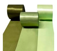 Nastro di raso verde salvia, 60 m, larghezza 50 mm, per lavori fai da te, confezioni regalo, biglietti di invito, bouquet da sposa, sfondo per feste di addio al nubilato, compleanno, fidanzamento,