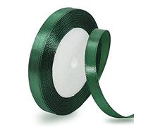 Nastro di raso Verde Scuro largo 10 mm e lungo 22 m, decorazione per regali, matrimoni, battesimi e compleanni