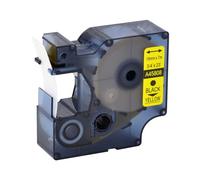 Nastro di ricambio 19 mm compatibile per DYMO 45808 S0720830 Nero su Giallo per LabelManager 360D 450D 420P 500TS LabelWriter 450 Duo LabelPoint 350, 19 mm x 7 m, confezione da 6