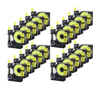 Nastro di ricambio compatibile per Dymo D1 nero su nastro giallo 45018 S0720580 12 mm x 7 m cartuccia autoadesiva per Dymo D1 Label Makers 160 210D 260P 280 360D 420P PnP, confezione da 20