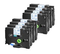 Nastro di ricambio per Brother termoadesivo Tze-FA3 blu su bianco, nastro per etichette per abbigliamento, compatibile con nastro etichettatrice Brother PT-H110 PT-H107B PT-D210VP PT-H500 GL-H105,12