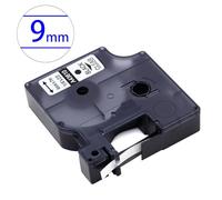 Nastro di ricambio per etichettatrice, 9 mm x 7 m, laminato, con lettere chiare colorate su nastri di ricambio trasparenti per etichettatrice, etichette industriali