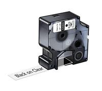 Nastro di ricambio per etichette 19 mm, compatibile per Dymo D1 45800, nero su trasparente, per LabelManager 360D 450D 420P 500TS LabelWriter 450 Duo LabelPoint 350, 19 mm x 7 m, confezione da 1