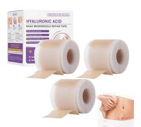 Nastro di Riparazione Nano Microneedle Acido Ialuronico, Nastro Cicatrice in Silicone di Grado Medico Riutilizzabile, Morbido e Confortevole per Tutti i Tipi di Pelle (3 Pcs)