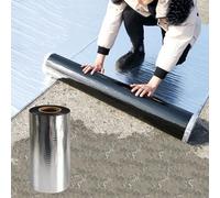 Nastro di rivestimento in alluminio con supporto autoadesivo - Nastro impermeabile per coperture, membrana bituminosa in butile, foglio di alluminio sigillante, staccabile e attaccabile per riparazio