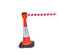 Nastro di segnalazione retrattile a cono stradale - Nastro di segnalazione rosso e bianco da 10 metri for il controllo del traffico e dei pedoni(6pcs)