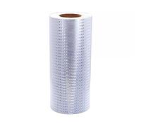 Nastro di segnalazione rosso e bianco, Nastro riflettente multicolore 40 cm larghezza 1 m 10 50(White,10m)