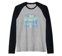 Nastro di sensibilizzazione al Cancro alla prostata Chemo da Combattimento Azzurro Maglia con Maniche Raglan