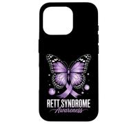 Nastro di sensibilizzazione alla sindrome di Rett con supporto a farfalla Custodia per iPhone 16 Pro