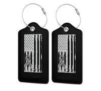 Nastro di sensibilizzazione per i guerrieri del cancro neuroendocrino, bandiera degli Stati Uniti, etichette per bagagli in pelle con copertura per la privacy, carta d'identità per uomini e donne in