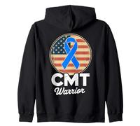 Nastro di sensibilizzazione sulla malattia di Charcot-Marie-Tooth CMT Warrior Felpa con Cappuccio
